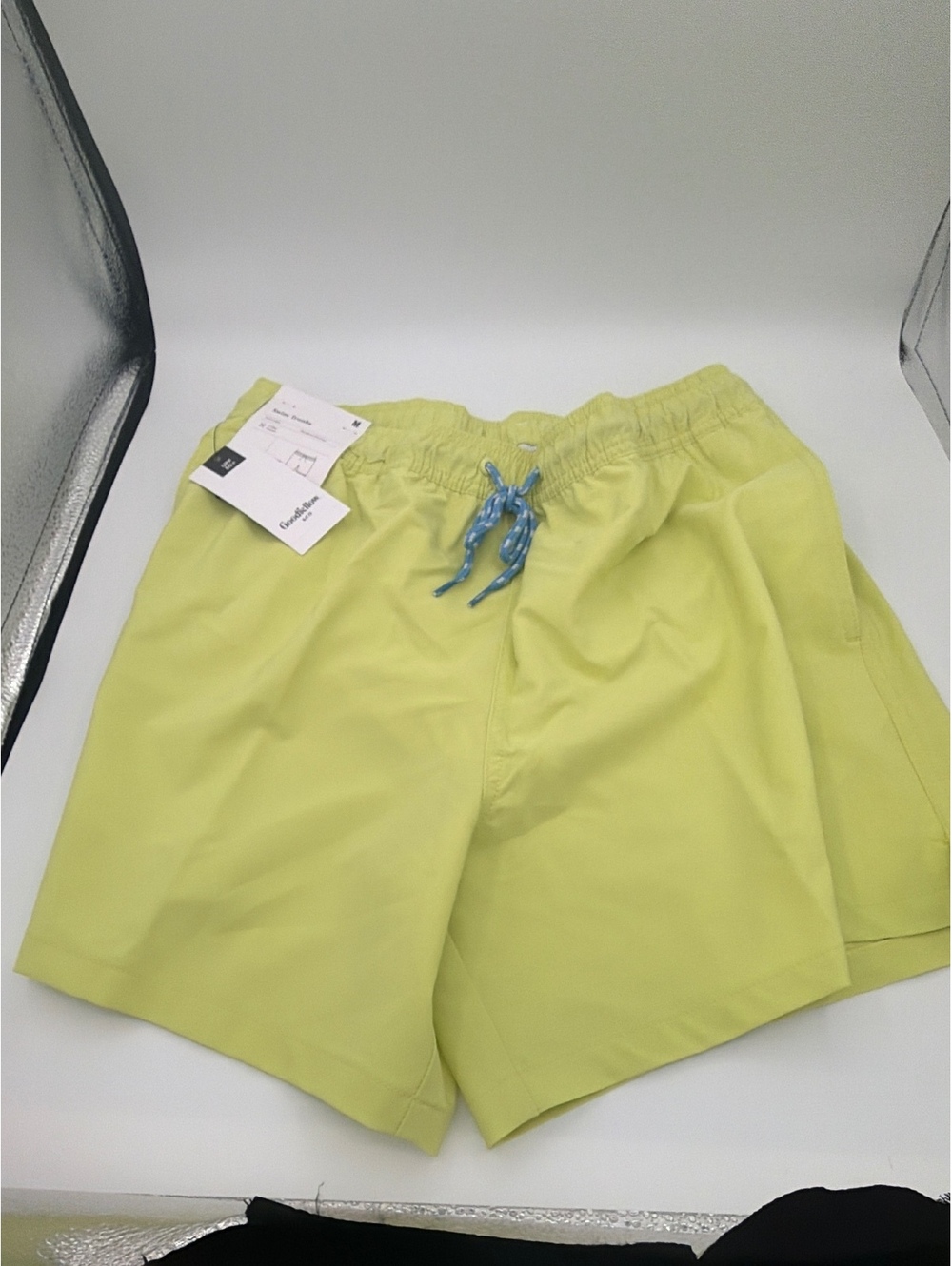 Goodfellow & Co Neon Green Swim Trunks with 5" Inseam, Size M